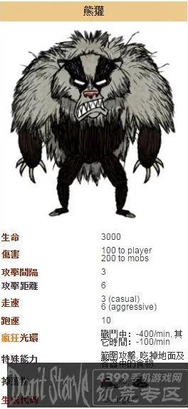 饥荒熊獾装甲版怎么触发？